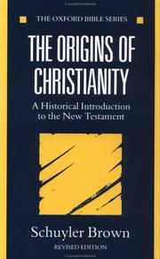 Cover of: origins of Christianity | Schuyler Brown