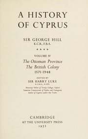 Cover of: History of Cyprus