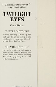 Cover of: Twilight eyes by Dean Koontz