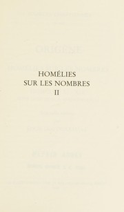 Cover of: Homélies sur les nombres by Origen comm
