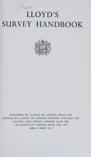 Cover of: Lloyd's Survey Handbook by 