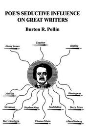 Cover of: Poe's Seductive Influence on Great Writers by Burton R. Pollin