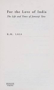 Cover of: For the Love of India by R.M. Lala