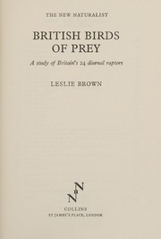 Cover of: British birds of prey by Leslie Brown