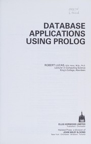 Cover of: Database applications using Prolog