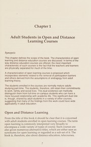 Cover of: Open learning courses for adults by David Kember