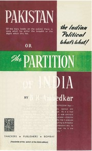 Cover of: Pakistan or Partition of india by 