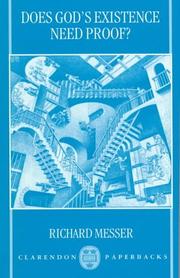 Does God's existence need proof? by Richard Messer