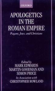 Cover of: Apologetics in the Roman Empire by edited by M.J. Edwards, M.D. Goodman and S.R.F. Price, in association with C.C. Rowland.