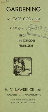 Cover of: Gardening on Cape Cod - 1951: reliable gardening materials, seeds, insecticides, fertilizers