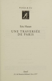 Cover of: Une traversée de Paris by Éric Hazan