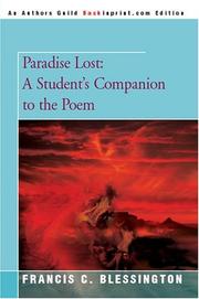 Cover of: Paradise Lost by Francis C. Blessington, Francis C. Blessington