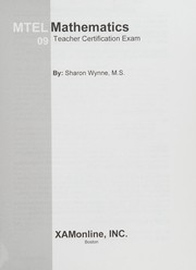 Cover of: Mtel Mathematics 09 by Sharon A. Wynne