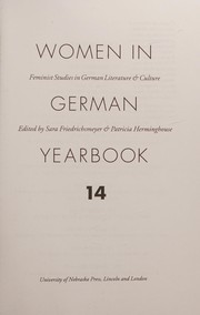 Cover of: Women in German yearbook by edited by Sara Friedrichsmeyer & Patricia Herminghouse.