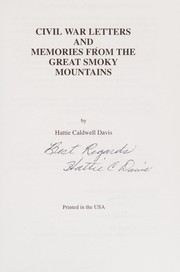 Cover of: Civil War letters and memories from the Great Smoky Mountains