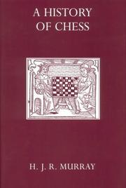 Cover of: A history of chess