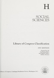 Cover of: Library of Congress classification. H. Social sciences