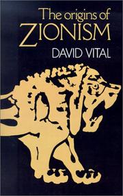 The Origins of Zionism by David Vital