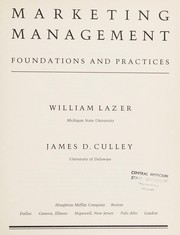 Cover of: Marketing management: foundations and practices