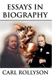 Cover of: Essays in Biography