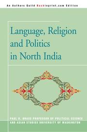Cover of: Language, Religion and Politics in North India by Paul R Brass
