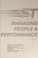 Cover of: Managing people & performance