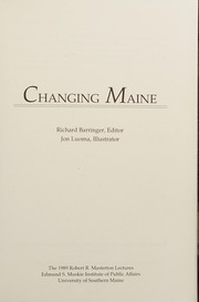Cover of: Changing Maine by Richard Barringer