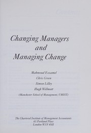 Cover of: Changing Managers and Managing Change