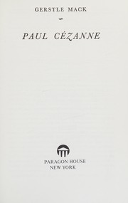 Cover of: Paul Cezanne by Gerstle Mack