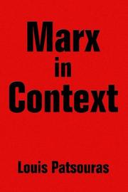 Cover of: Marx in Context