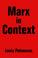 Cover of: Marx in Context