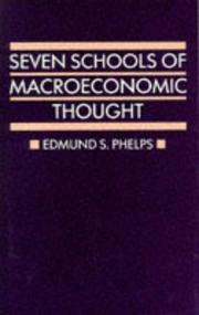 Cover of: Seven schools of macroeconomic thought: the Arne Ryde memorial lectures