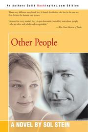Cover of: Other People by Sol Stein