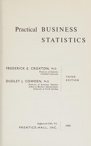 Cover of: Practical business statistics by Frederick Emory Croxton