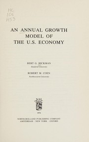 Cover of: An annual growth model of the U.S. economy