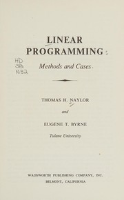 Cover of: Linear programming: methods and cases