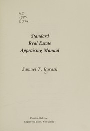 Cover of: Standard real estate appraising manual