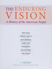 Cover of: Enduring Vision by Paul S. Boyer, Clifford Edward Clark, Karen Halttunen, Joseph F. Kett PhD, Neal Salisbury PhD