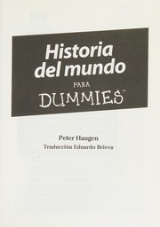 Cover of: Historia del mundo para dummies