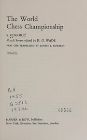 Cover of: The world chess championship by Svetozar Gligorić