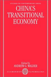 Cover of: China's transitional economy by edited by Andrew G. Walder.