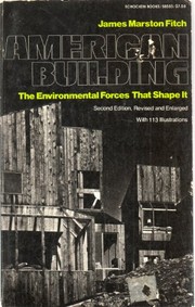 Cover of: American Building, Vol. 2 by James Marston Fitch