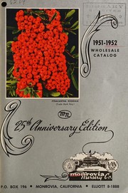 Cover of: 1951-1952 wholesale catalog by Monrovia Nursery Co