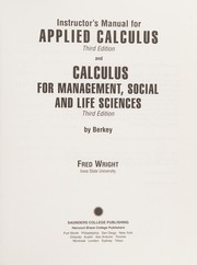 Cover of: Applied Calculus/Calculus for Management
