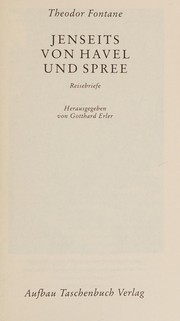 Cover of: Jenseits von Havel und Spree by Theodor Fontane