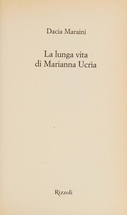 Cover of: La lunga vita di Marianna Ucrìa