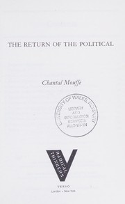 Cover of: The return of the political by Chantal Mouffe