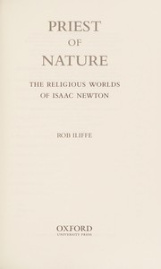 Cover of: Priest of nature by Rob Iliffe