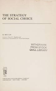 Cover of: The strategy of social choice