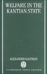 Cover of: Welfare in the Kantian state